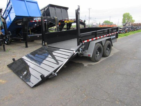 BWise 7 x 12 Low Profile Dump Trailer – Hydraulic Ramp Gate - Image 9