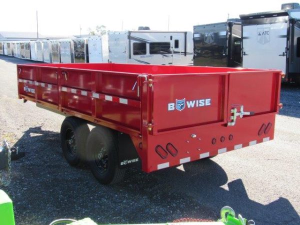 BWise 7 x 14 Deckover Dump Trailer – Fold Down Sides - Image 11