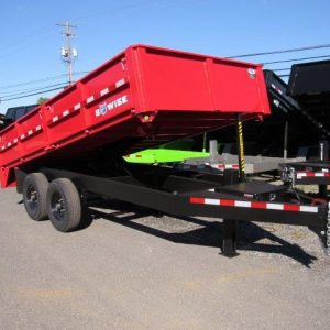 BWise 7 x 14 Deckover Dump Trailer – Fold Down Sides