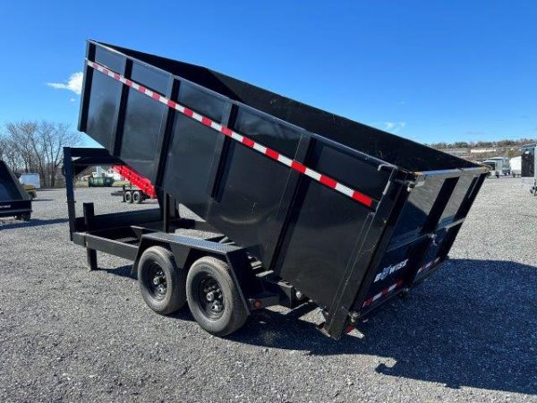 BWise 7 x 16 Gooseneck Dump Trailer – 4′ High Side - Image 5