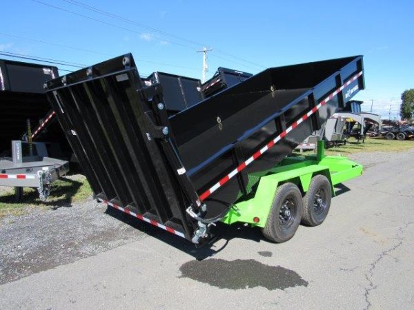 BWise 7 x 16 Low Profile Dump Trailer – Hydraulic Ramp Gate - Image 5