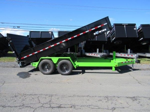 BWise 7 x 16 Low Profile Dump Trailer – Hydraulic Ramp Gate - Image 6