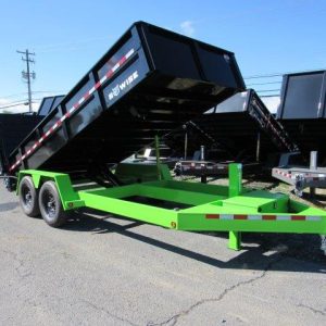BWise 7 x 16 Low Profile Dump Trailer – Hydraulic Ramp Gate