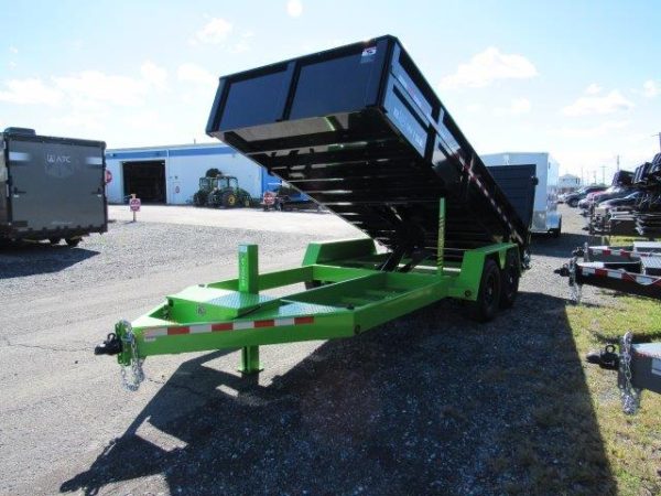 BWise 7 x 16 Low Profile Dump Trailer – Hydraulic Ramp Gate - Image 4