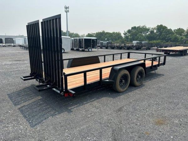 BWise 7 x 18 Equipment Trailer – Split Landscape Ramp - Image 6