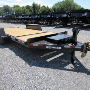 BWise 7 x 20 Low Profile Split-Tilt Equipment Trailer – 8K Axles