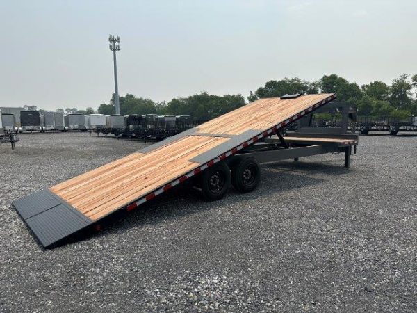 BWise 8 x 26 Gooseneck Deckover Equipment Trailer – Power Tilt - Image 8