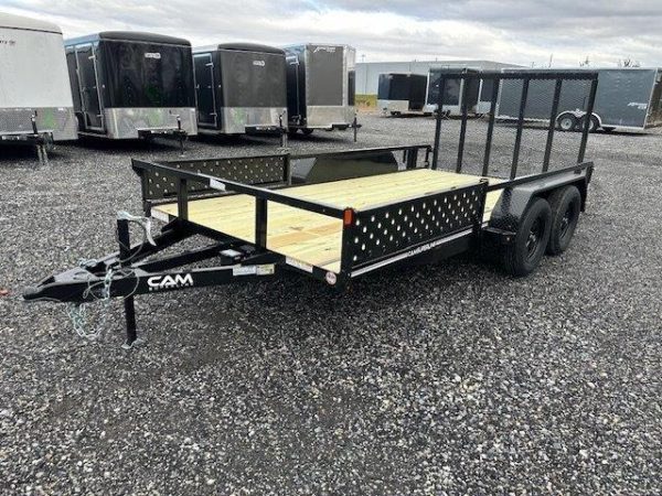 Cam Superline 7 x 14 Landscape Utility Trailer – Side ATV Ramps - Image 4