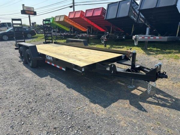CAM Superline 7 x 18  Low Profile Equipment Trailer – Ladder Ramps