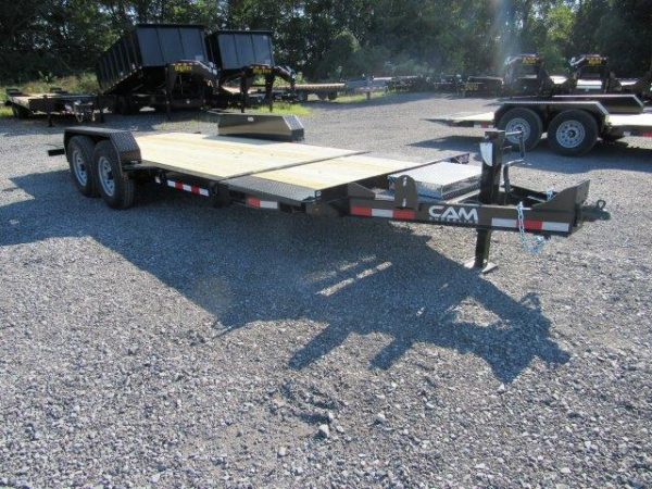 CAM Superline 7 x 21 Gravity Split-Tilt Trailer – 4′ Stationary Deck