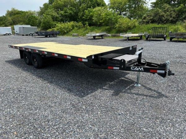 CAM Superline 8 x 18 Deckover Equipment Trailer – Slide Out Ramps