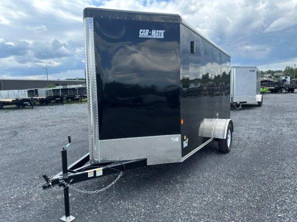 Car Mate 6 x 12 V-Nose Enclosed Cargo Trailer – Ramp Door - Image 4