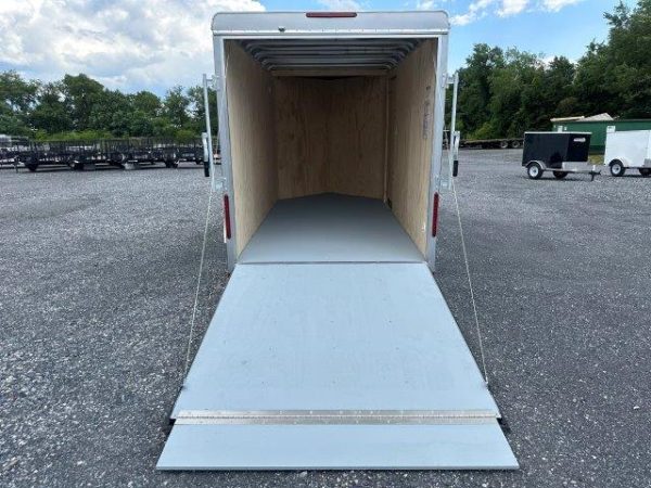 Car Mate 6 x 12 V-Nose Enclosed Cargo Trailer – Ramp Door - Image 3