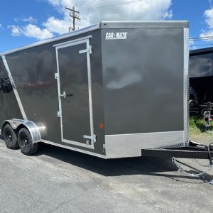 Car Mate 7 x 16 V-Nose Enclosed Cargo Trailer – Two Tone Exterior