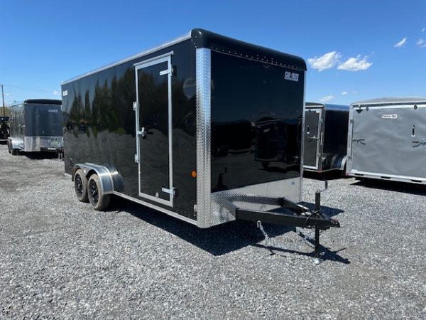 Car Mate 7 x 18 Enclosed Cargo Trailer – Aluminum Wheels