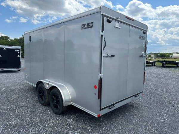 Car Mate 7 x 14 V-Nose Enclosed Cargo Trailer – Aluminum Wheels - Image 5