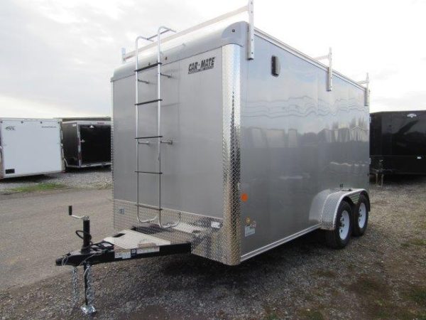 Car Mate 7 x 14 Enclosed Contractor Trailer – 6″ Added Height - Image 4