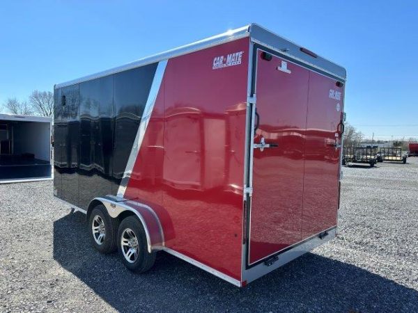 Car Mate 7 x 16 V-Nose Enclosed Cargo Trailer – Aluminum Wheels - Image 5