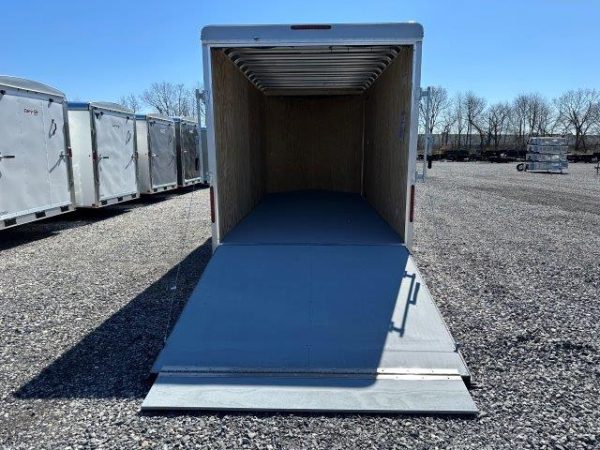 Car Mate 7 x 16 V-Nose Enclosed Cargo Trailer – Aluminum Wheels - Image 3