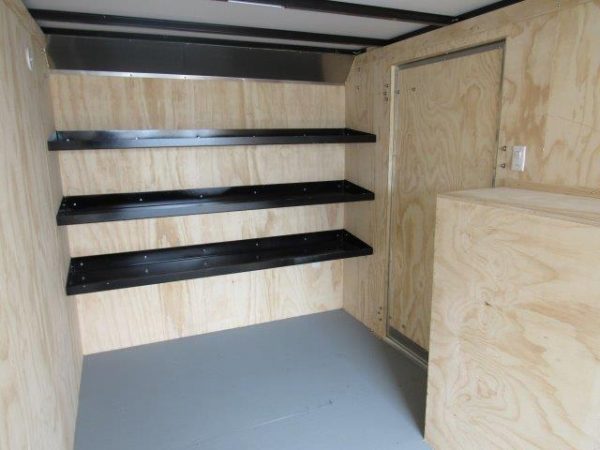Car Mate 7 x 18 Enclosed Contractor Cargo Trailer – Tool Boxes - Image 9