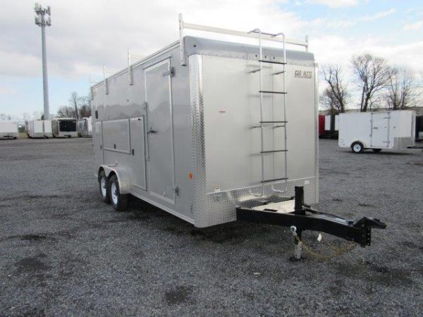 Car Mate 7 x 18 Enclosed Contractor Cargo Trailer – Tool Boxes
