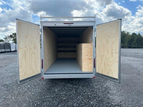 Car Mate 7 x 18 Enclosed Contractor Trailer – Exterior Tool Doors - Image 3