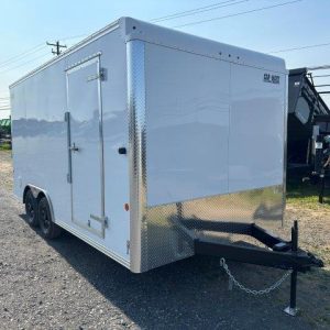 Car Mate 8.5 x 16 Enclosed Cargo Trailer – Aluminum Wheels