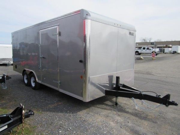 Car Mate 8.5 x 20 Enclosed Car Hauler- Awning Get Out Door