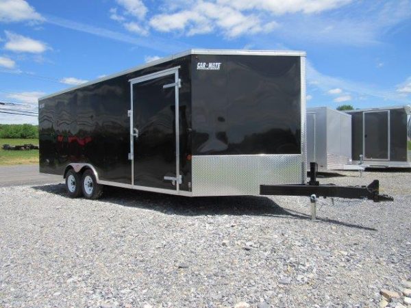 Car Mate 8.5 x 20 V-Nose Enclosed Car Hauler – Awning Get Out Door