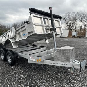 Cargo Pro 6 x 12 Aluminum Dump Trailer – Ladder Ramps