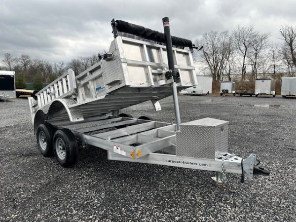 Cargo Pro 6 x 12 Aluminum Dump Trailer – Ladder Ramps