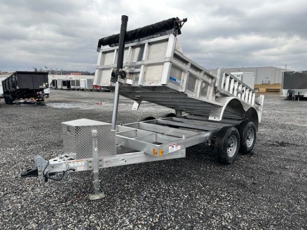 Cargo Pro 6 x 12 Aluminum Dump Trailer – Ladder Ramps - Image 4