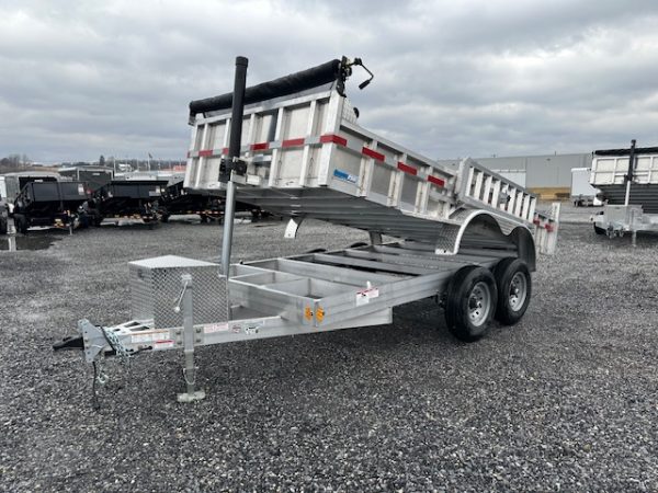 Cargo Pro 7 x 14 Aluminum Dump Trailer – Ladder Ramps - Image 4