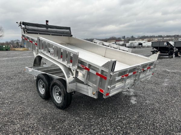 Cargo Pro 7 x 14 Aluminum Dump Trailer – Ladder Ramps - Image 5