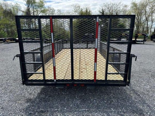 Carry-On 7 x 16 Landscape Utility Trailer – Mesh Sides & ATV Gate - Image 3