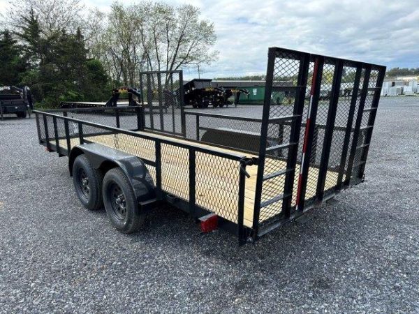 Carry-On 7 x 16 Landscape Utility Trailer – Mesh Sides & ATV Gate - Image 4