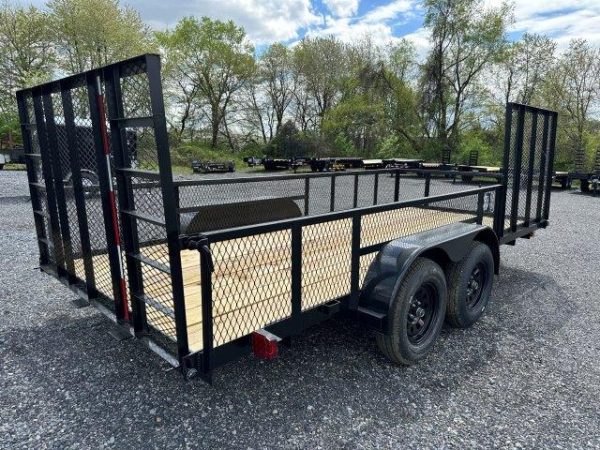 Carry-On 7 x 16 Landscape Utility Trailer – Mesh Sides & ATV Gate - Image 6