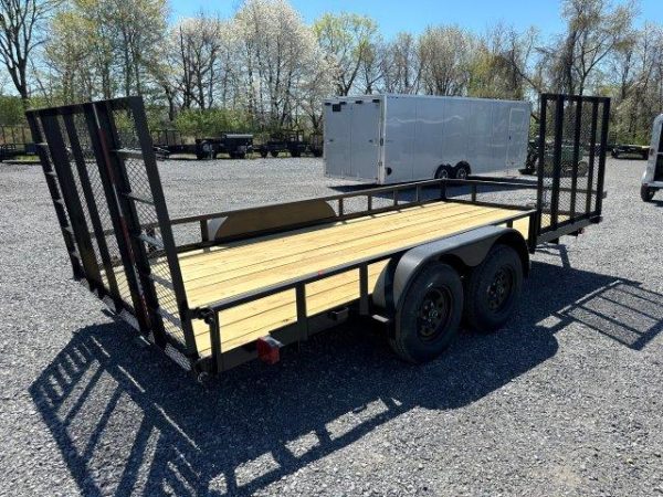 Carry-On 7 x 16 Landscape Utility Trailer – Side ATV Ramp - Image 5