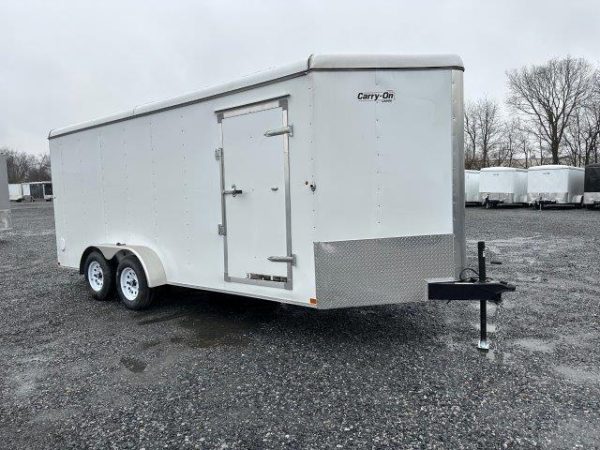Carry-On 7 x 18 Enclosed V-Nose Cargo Trailer – 6″ Added Height