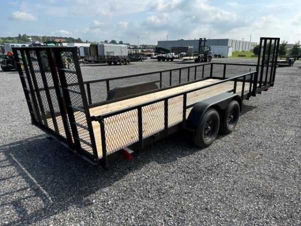 Carry-On 7 x 20 Landscape Utility Trailer – Mesh Sides & ATV Gate - Image 6