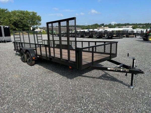 Carry-On 7 x 20 Landscape Utility Trailer – Mesh Sides & ATV Gate
