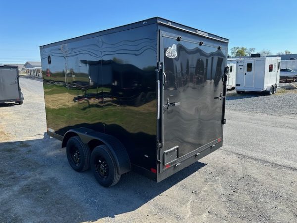 Covered Wagon 7 x 12 Enclosed Cargo Trailer – Black Trim - Image 5