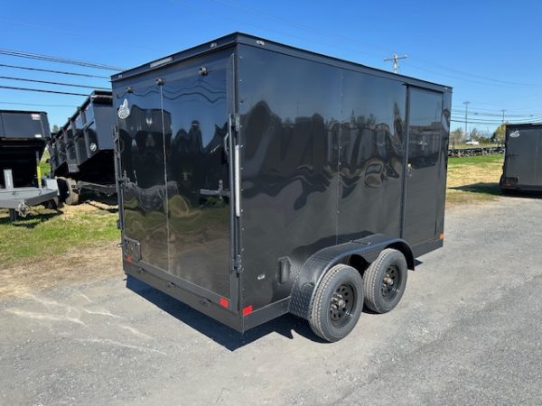 Covered Wagon 7 x 12 Enclosed Cargo Trailer – Black Trim - Image 7