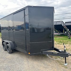 Covered Wagon 7 x 14 V-Nose Enclosed Cargo Trailer – Blackout