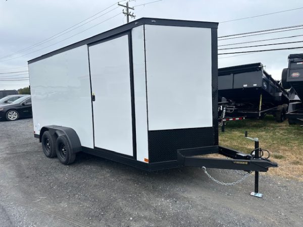 Covered Wagon 7 x 16 Enclosed Cargo Trailer – Black Trim Package