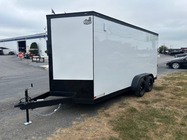 Covered Wagon 7 x 16 Enclosed Cargo Trailer – Black Trim Package - Image 4