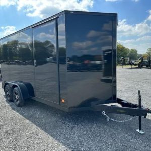 Covered Wagon 7 x 16 Enclosed Cargo Trailer – Blackout Package