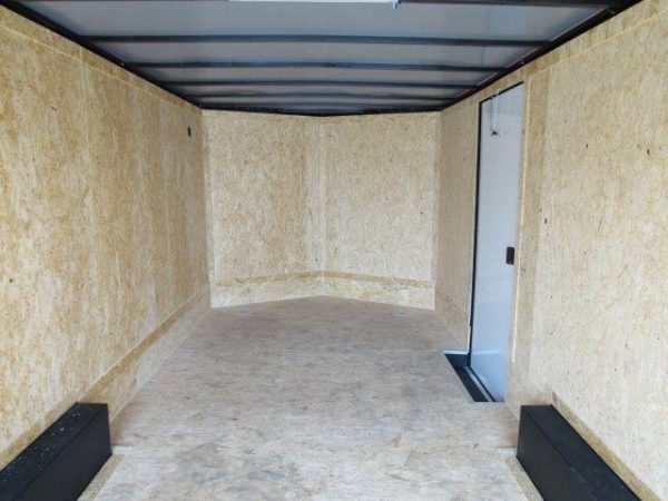 Covered Wagon 8.5 x 20 Enclosed V-Nose Car Hauler- Black Trim - Image 9