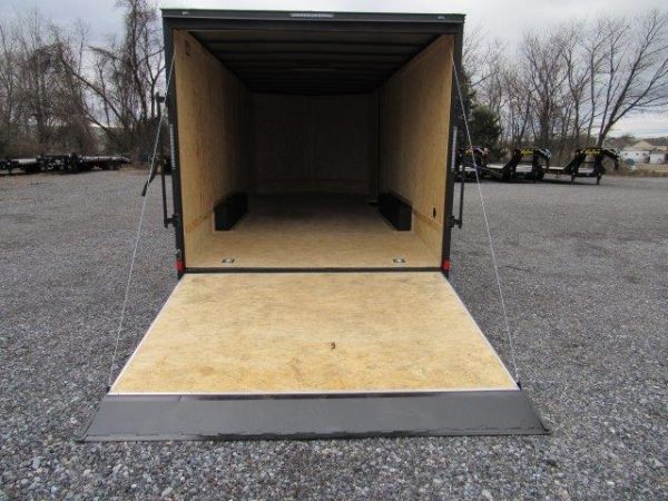 Covered Wagon 8.5 x 20 Enclosed V-Nose Car Hauler- Black Trim - Image 3