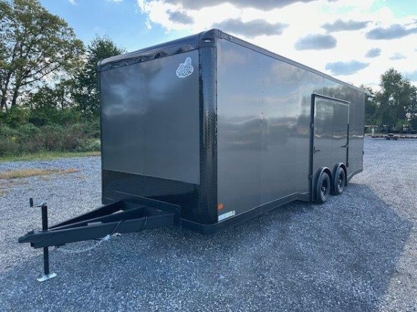 Covered Wagon 8.5 x 24 Enclosed Car Trailer – Awning Escape Door - Image 4